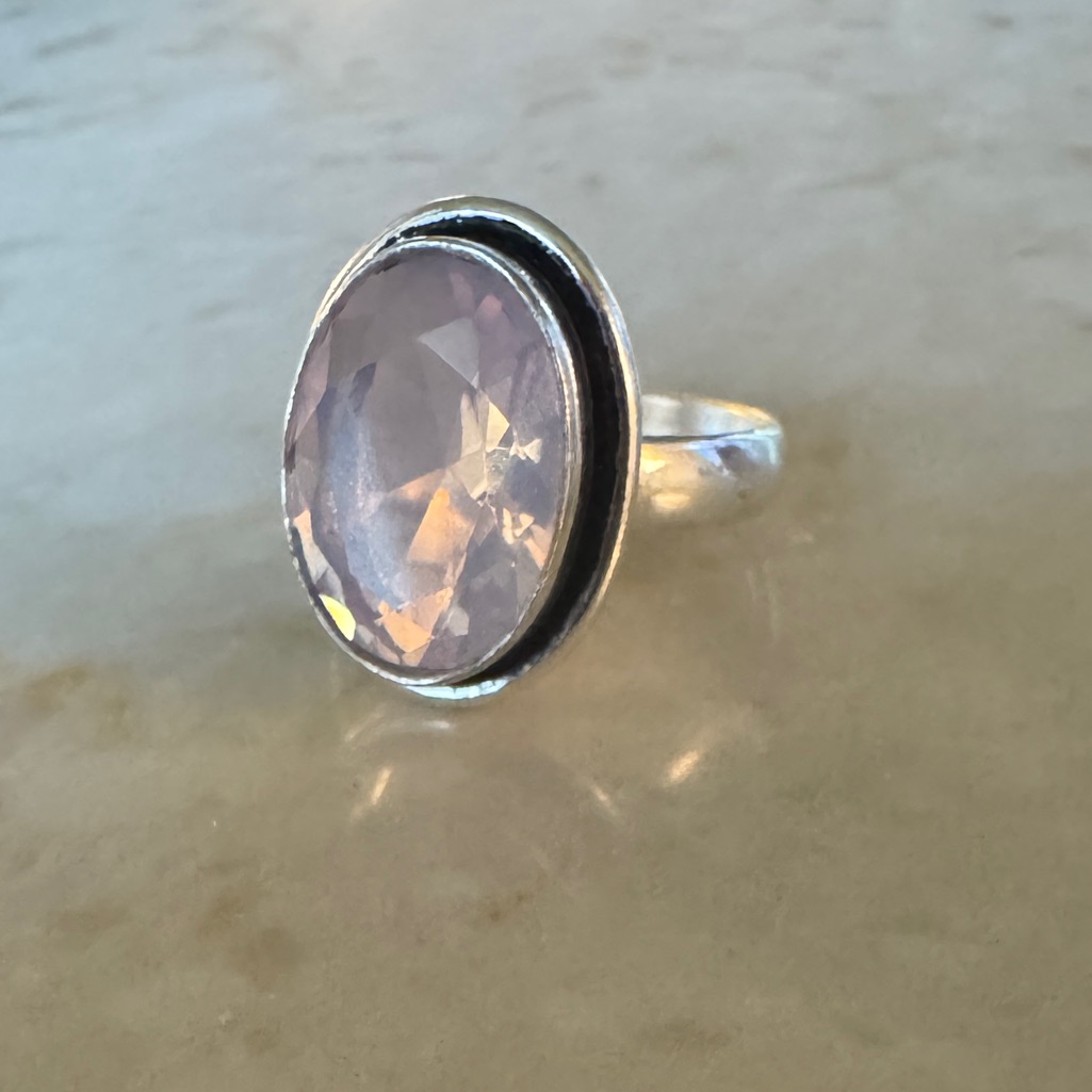 Nwot Sundance Candlelit Whispers Ring Rose Quartz Sterling Silver 75$